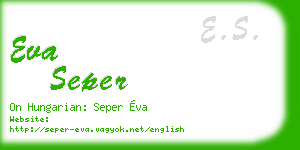 eva seper business card